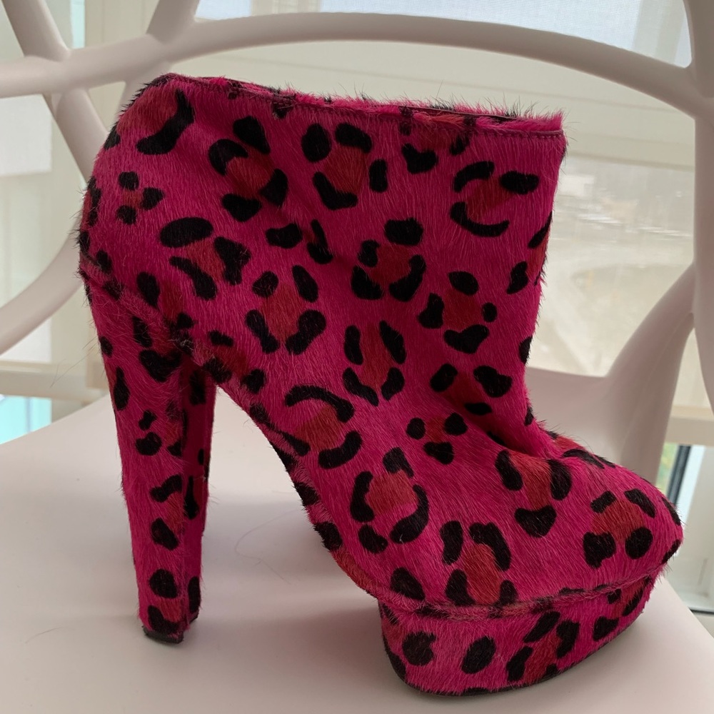 Senso Diffusion pony hair booties 39